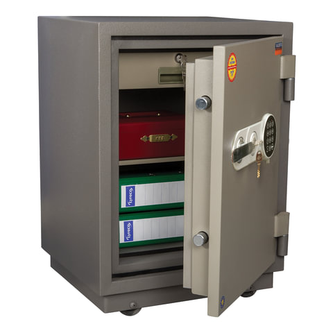 Сейф огнестойкий VALBERG "FRS-66T EL", 672х485х430 мм, 79 кг, электроный замок + ключ, трейзер, креп