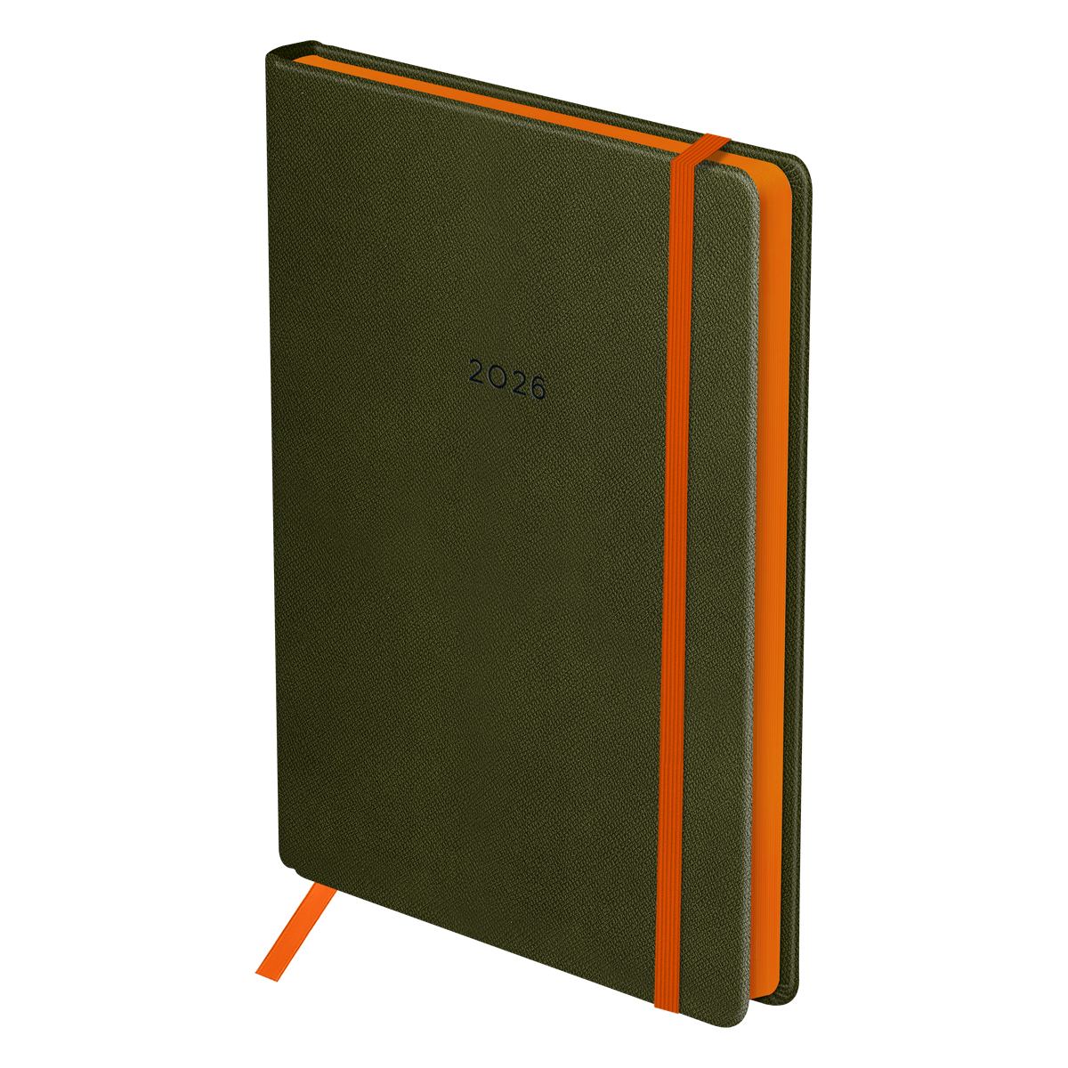 Ежедневник датированный 2026г., А5, 176л., твердый переплет, кожзам, BG "Contrast. Khaki", хаки, цве