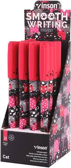 Ручка шариковая VINSON A27 "Cat" синяя,0.7 мм