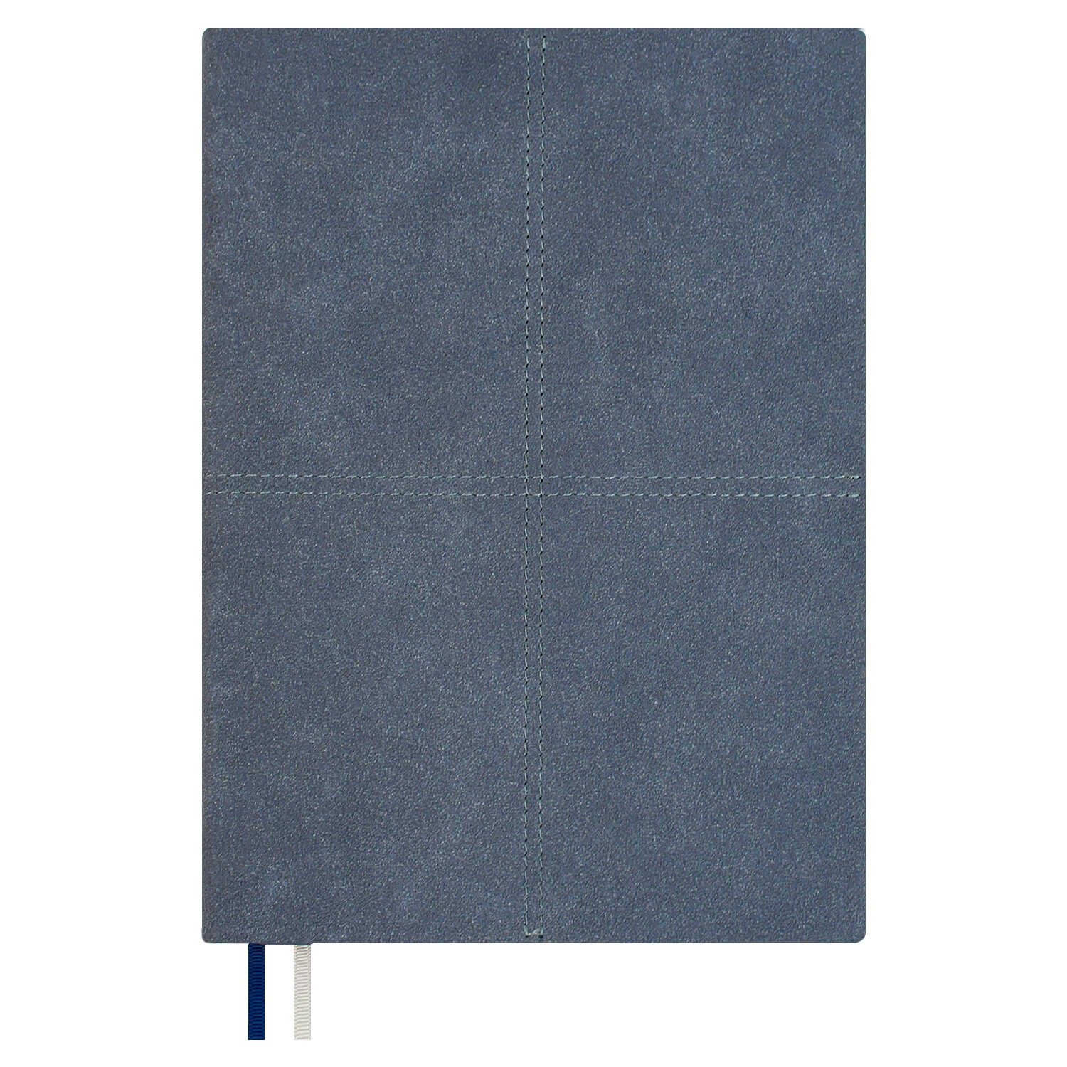 Ежедневник недатированный, А5+ 160 л., Escalada "Нубук" Пепельно-голубой (блок в клетку)