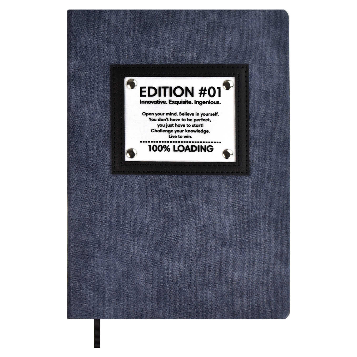 Записная книжка ESCALADA "Канвас экстра" Синий , А5+ 96 л., твёрдый переплёт