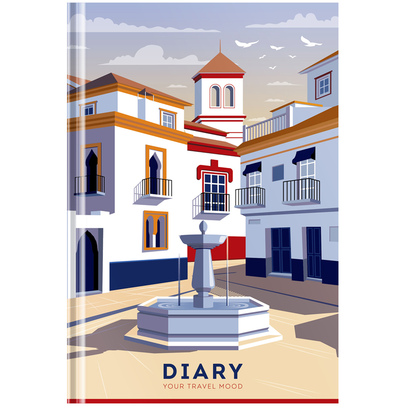 Ежедневник недатированный А5, 160л., 7БЦ OfficeSpace "Путешествия. Travel mood", глянцевая ламинация