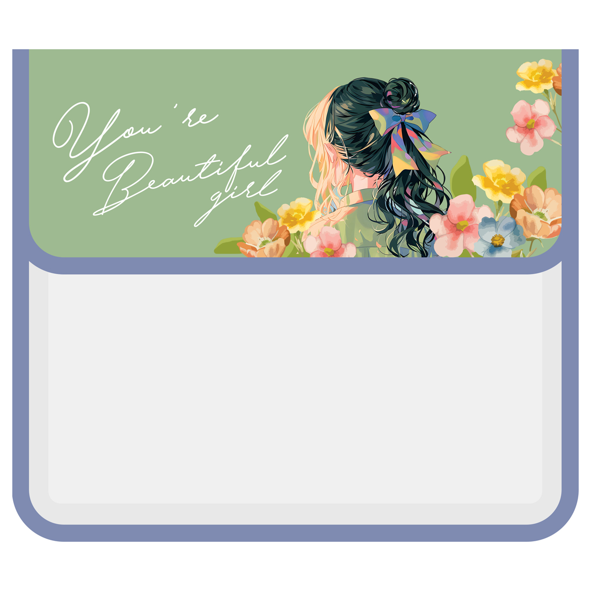 Папка для тетрадей 1 отделение, ArtSpace "Beautiful Girl", А5, пластик, на липучке