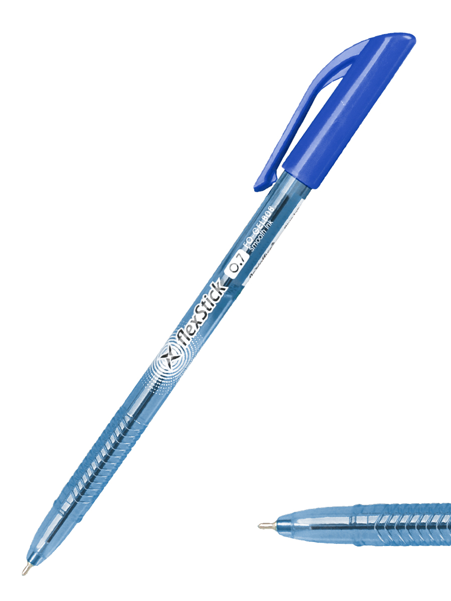 Ручка шариковая масляная Flexoffice "flexStick", СИНЯЯ, 0,7 мм
