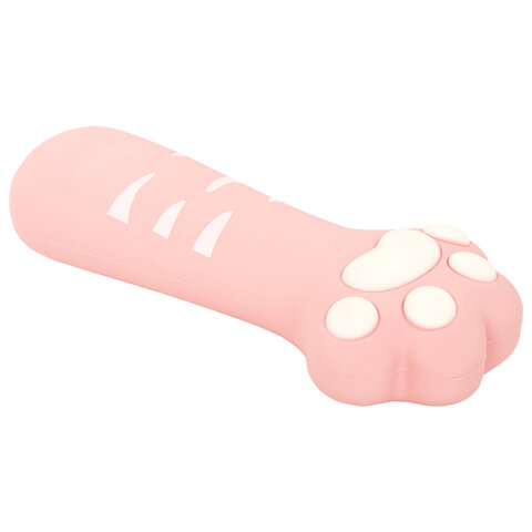 Пенал-косметичка ЮНЛАНДИЯ на молнии, силикон, "Paw Peach", персиковый, 20х7 см, 270057