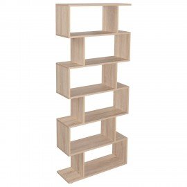 Стеллаж BRABIX "Scandi SH-008", 730х250х1760мм, 6 секций, ЛДСП, дуб сонома, 641898, ЦБ013658-2