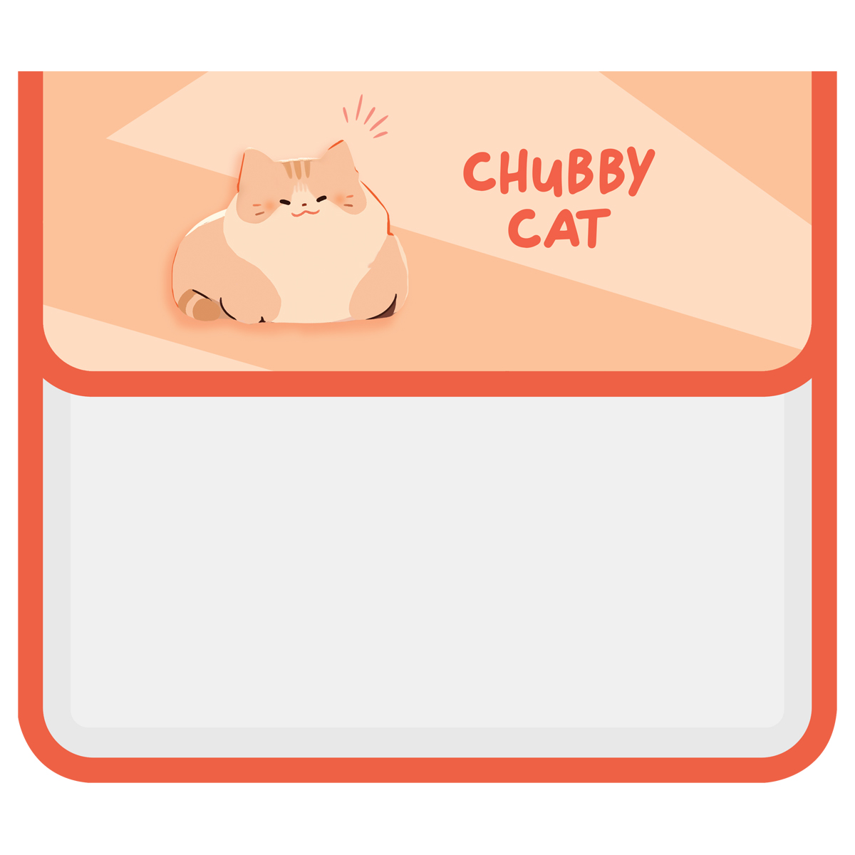 Папка для тетрадей 2 отделения, ArtSpace "Chubby cat", А5, пластик, на липучке