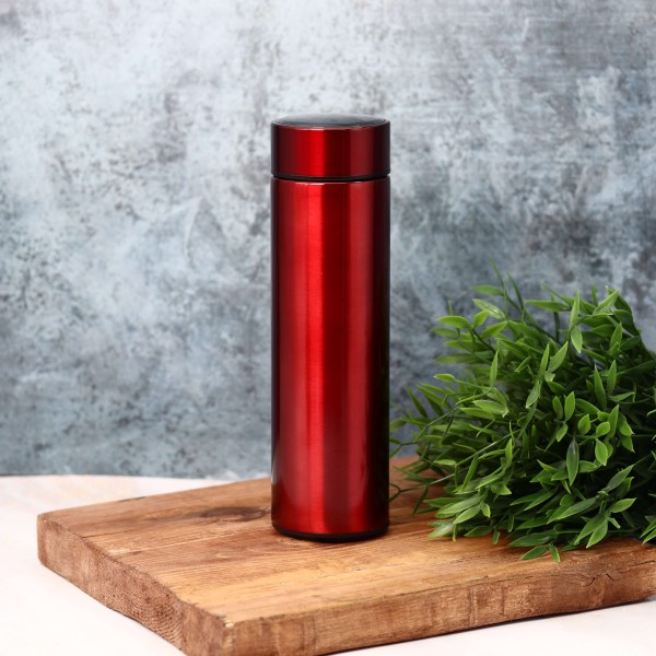 Термос с датчиком температуры «Metallic», red (500 ml)