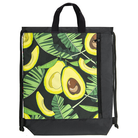 Мешок для обуви ЮНЛАНДИЯ, с ручками, боковой карман на молнии, 46х36 см, "Fresh", 271063