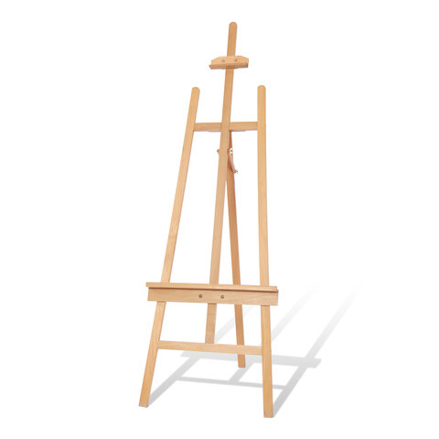 Мольберт напольный из бука, 87х146х53 см, высота холста до 121 см, лакированный, BRAUBERG ART, 19225
