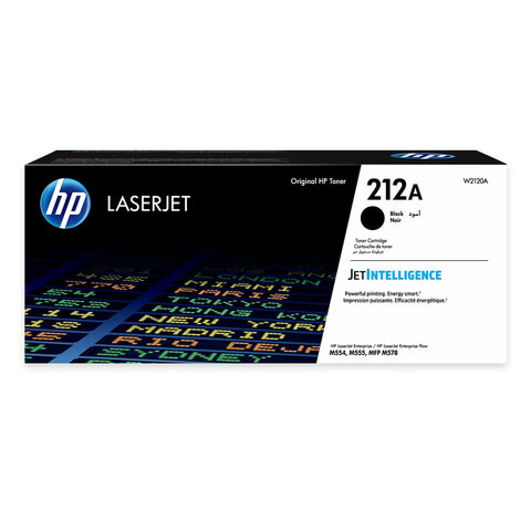 Картридж лазерный HP (W2120A) Color LaserJet M554/M555, №212A, черный, оригинальный, ресурс 5500 стр