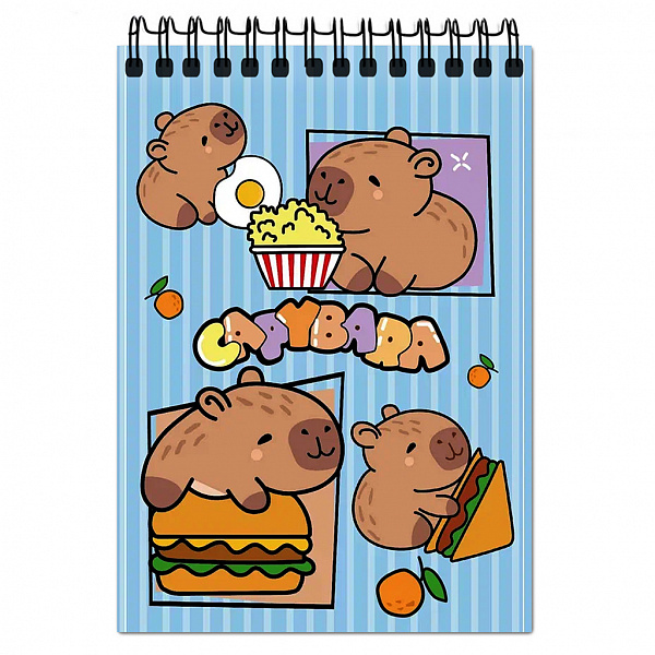 Блокнот А6 60л. на гребне CENTRUM "Капибара-1", клетка